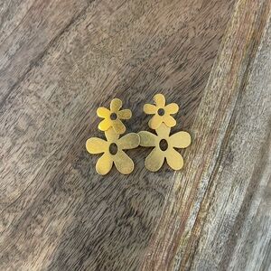 Madewell Gold Flower Earrings